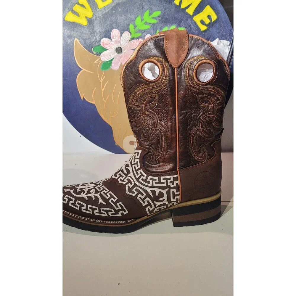 Cowboy BootsEl General Limited Edition Men's Cowboy Boots Brown Leather 10.5
